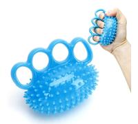 Finger Grip Ball Hand Exercise Squeeze Finger Massage Grip Strengthener Exerciser Stress Balls for Arthritis Elderly People Kids Stroke Hemiplegia Rehabilitation Hand Therapy Training Equipment（Blue）