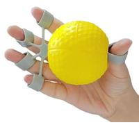 Finger Grip Ball Hand Exercise Therapy Resistance Squeeze Ball Hand Strengthener Exerciser for Grip Rehabilitation Training Equipment Strength Arthritis Stroke Rehab (Yellow(9.1KG), size)
