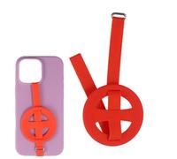 Finger Grip Belt - Soft Pullo, Flat Shape Strip | Cell Phone Slot Port, Silicone Back Card, Slim Clip Layer, Secure Elastic Hook, Utiliz Adhesive Section