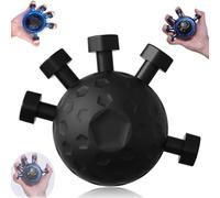Finger Grip Strengthener, Grip Strength Ball, Hand Exerciser Grip Strengthener, Grip Trainer Finger Strengthener, Forearm Strengthener for Muscle Training Sports, Hand Intrinsic Strengthening (Black)