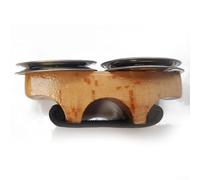 Finger Jingles Tambourine with Metal Jingles, Elastic Strap, Suitable for Various Music Settings (Wooden)