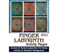 Finger Labyrinth Activity Pages Pack 3: Focus Tools for Stress, Anxiety & Attemtion Management