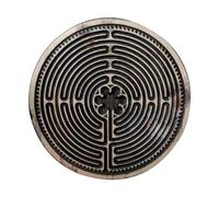 Finger Labyrinth For Meditation And Prayer, Wooden Handcrafted Labyrinth Board Game Puzzle Maze Game, Finger Maze Board Round Finger Labyrinth, Wooden Mindfulness Tool And Altar Decoration