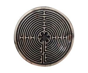 Finger Labyrinth For Meditation And Prayer, Wooden Handcrafted Labyrinth Board Game Puzzle Maze Game, Finger Maze Board Round Finger Labyrinth, Wooden Mindfulness Tool And Altar Decoration