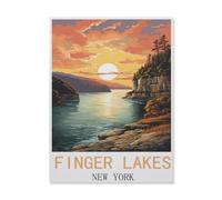 Finger Lakes New York，Puzzle 1000 Pieces Paper Puzzle Adult Children'S Educational Toy Family Decompression Game（50x70cm）-FM34