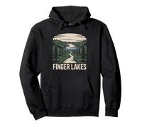 Finger Lakes New York Taughannock Falls Hiker Waterfall Hike Pullover Hoodie