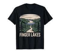 Finger Lakes New York Taughannock Falls Hiker Waterfall Hike T-Shirt