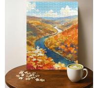 Finger Lakes Region New York State Jigsaw Puzzle - 500 Pieces Wooden Puzzle for Adults, Wall Art Gift, Finished Size: 20 x 15 Inch