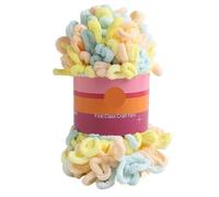 Finger Loop Yarn, 2pcs 100G /roll Puffy Finger Loops Chunky Chenille Yarn Hand-Woven Thick Threads for Crochet Blanket Carpet(Color v)