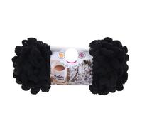 Finger Loop Yarn, 3pc 100g/roll Polyester Hand-Woven Thick Thread for DIY Knitting and Crocheting Blanket Sweater(6615 Black)