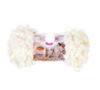 Finger Loop Yarn, 3pc 100g/roll Polyester Hand-Woven Thick Thread for DIY Knitting and Crocheting Blanket Sweater(6601 Milk White)