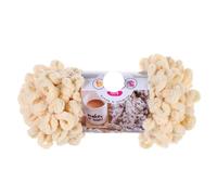 Finger Loop Yarn, 3pc 100g/roll Polyester Hand-Woven Thick Thread for DIY Knitting and Crocheting Blanket Sweater(6603 Beige)