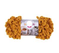 Finger Loop Yarn, 3pc 100g/roll Polyester Hand-Woven Thick Thread for DIY Knitting and Crocheting Blanket Sweater(6608 Tumeric)