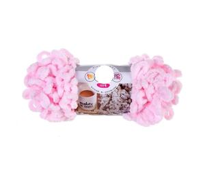 Finger Loop Yarn, 3pc 100g/roll Polyester Hand-Woven Thick Thread for DIY Knitting and Crocheting Blanket Sweater(Pink)