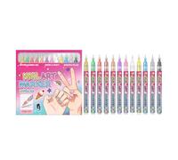 Finger Markers, 12 Color Nail Polish Pens, Multi-Purpose Feature with Fine Tip for Detailed Nail Designs, Nails Doodle Tool for Holiday, Christmas, Birthday, Party, Home, or Salon Use