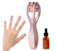 Finger Massage Roller - Finger and Hand Massage Roller with Oil | 2-in-1 Finger Massager for Deep Tissue | Portable Acupressure Rings for Circulation, Stress, Arthritis Relief, Hands, Wrist and H