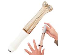 Finger Massager, Manual Hand Massage Tool, Fingertoe Joint Rolling Device, Hand Relaxing Supplies, Therapeutic Aid for Adults Elders, Pink, Green, Brown, 6.89x1.18x0.98 in