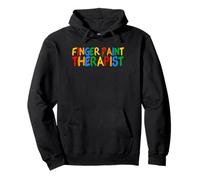 Finger Paint Therapist Funny Painting Art Class Mom Dad Pullover Hoodie
