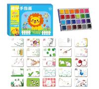 Finger Paint,Washable Finger Paint Pad - Drawing & Art Supplies for Toddler Baby Classroom School Home Decoration Pottery Party Art Drawing Activities