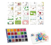 Finger Paint | Washable Rainbow Ink Pad | Drawing Supplies for Pottery Craft Decoration School Classroom Home Party Children Toddler