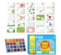 Finger Painting for Toddler 1-3 - Washable Stamping Ink Pads | Drawing & Art Supplies for Toddler Baby Classroom School Home Decoration Pottery Party Art Drawing Activities