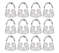 Finger Picks 12Pcs Adjustable Stainless Steel for Banjo Ukulele Guitar - Wear -, Comfortable Fit, Ideal for String Instrument Players (Silver)