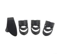 Finger Picks, 4Pcs/Set M/L Sizes Acoustic Electric Guitar String Instrument Plastic Comfortable Fit for Musicians Players(Black L)