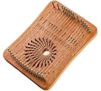 Finger Play Lyre Harp, Lyre Portable 31 String Finger Playing Harp with Tuning Key, Round Hole Design, Pick Bag, Thick Bass Area, Wood Color (32 x 23.7 x 7 cm)