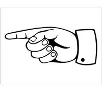 Finger Pointing Left Sign Metal Tin Sign12x16 Inches Caution Danger Safety Security Warning Notice Signs