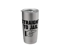 Finger Pointing Straight to Jail Stainless Steel Insulated Tumbler
