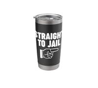 Finger Pointing Straight to Jail Stainless Steel Insulated Tumbler