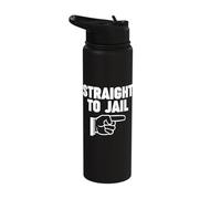 Finger Pointing Straight to Jail Stainless Steel Insulated Water Bottle
