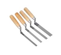 Finger Pointing Trowel Set, Brick Jointer 8/10/12/15mm Tools with Ergonomic Wooden Handle for Builders and DIY Masonry