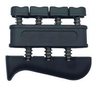 Finger Power Exerciser, Dual-Direction Hand Trainer, 7 LB Strength Level, Five-Finger Grip Strengthener with Independent Four-Finger Training, Curved Design for Guitar and Piano Players, ABS, Black