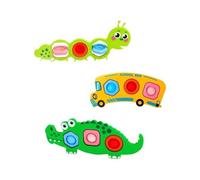 Finger Press Fidget Toys For Kids Sensory Keychain Stress Relief Toys Finger Exercise Baby Sequeeze Toy Activity Toy Essential toys,busy baby games Toy 3 1-3,travel rv Montess-ori old boy todd
