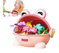 Finger Pressing Jumping Frog Toy - Funny Educational Paddle Toy for Boys Girls, Includes Storage Bucket For Easy Organization Play,Promotes Hand-Eye Coordination Skill Development