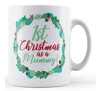 Finger prints - 1st Christmas As A Mummy! - Gift Mug, Ceramic, 11fl.oz.
