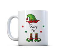 Finger prints - Baby Elf - Cute Festive Gift Mug, Ceramic, 11fl.oz.