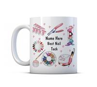Finger prints - Best Nail Tech - Personalised - Manicurist Gift Mug, Ceramic, 11fl.oz.