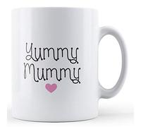Finger prints - Decorative Writing Yummy Mummy - Printed Mug, Ceramic, 11fl.oz.