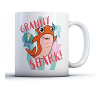 Finger prints - Granny Shark! - Family Song Gift Mug, Ceramic, 11fl.oz.
