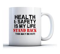 Finger prints - Health & Safety is My Life Stand Back - Printed Mug, Ceramic, 11fl.oz.
