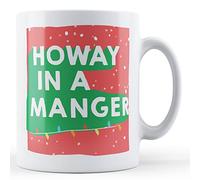 Finger prints - Howay in A Manger - Christmas Geordie Dialect Gift Mug, Ceramic, 11fl.oz.