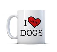 Finger prints - I Hate Dogs Mug - Funny Grumpy Gift Mug, Ceramic, 11fl.oz.