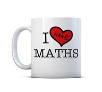 Finger prints - I Hate Maths - Funny Grumpy Gift Mug, Ceramic, 11fl.oz.