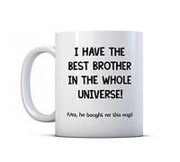 Finger prints - I Have The Best Brother in The Whole Universe- Funny Sibling Gift Mug, Ceramic, 11fl.oz.