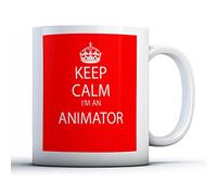 Finger prints - Keep Calm I'm an Animator - Occupation Gift Mug, Ceramic, 11fl.oz.