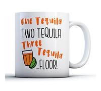 Finger prints - One Tequila, Two Tequila, Three Tequila, Floor! - Party Animal Gift Mug, Ceramic, 11fl.oz.
