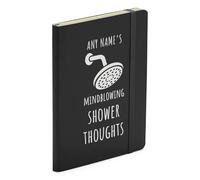 Finger prints - Personalised Book Of Mindblowing Shower Thoughts - Soft Touch Black Notebook