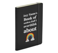 Finger prints - Personalised Book Of Useless Stuff I Overthink About - Soft Touch Black Notebook